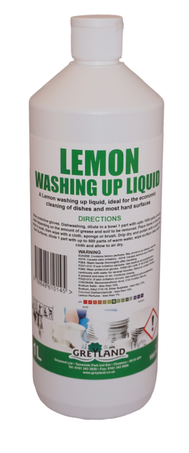Lemon Washing Up Liquid 1 Litre - Multipack (x10 Packs) | Medical Supermarket