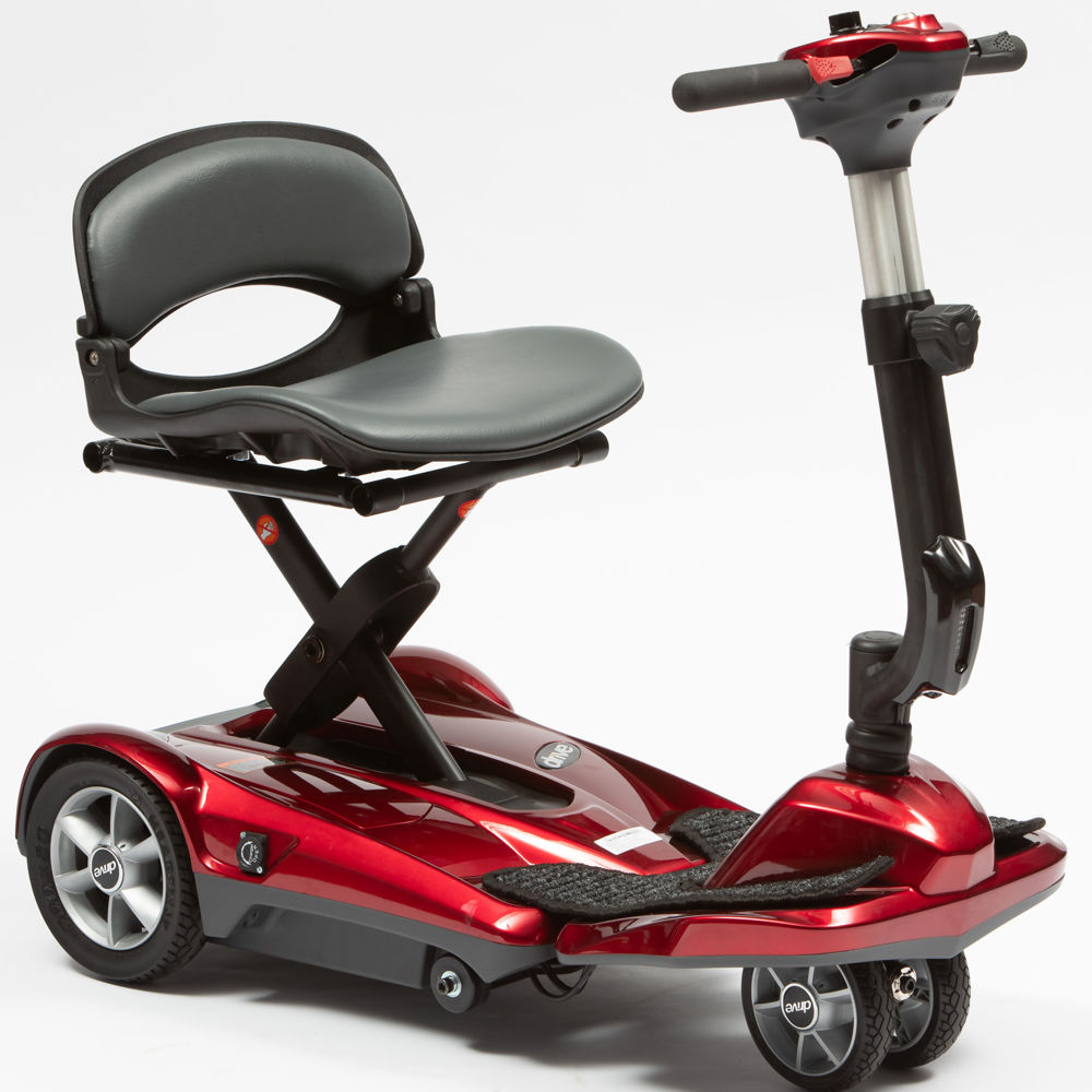 Dual-Wheel Auto Folding Scooter Red | Medical Supermarket