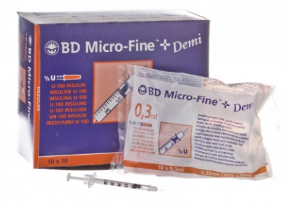BD Insulin Syringe 0.3ml 30g Short Orange | Medical Supermarket