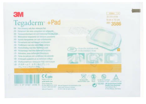 3M Tegaderm + Pad Film Dressing with Non-Adherent Pad 9cm x 10cm | Medical Supermarket