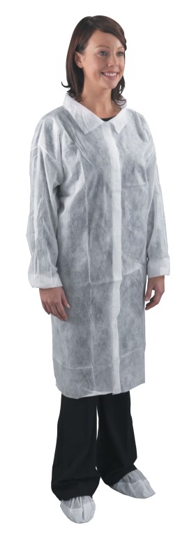 White Visitor Coats Large | Medical Supermarket