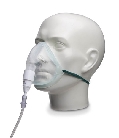 EcoLite, Adult Oxygen Mask with 28% Venturi Valve White and 1.8m Tube | Medical Supermarket