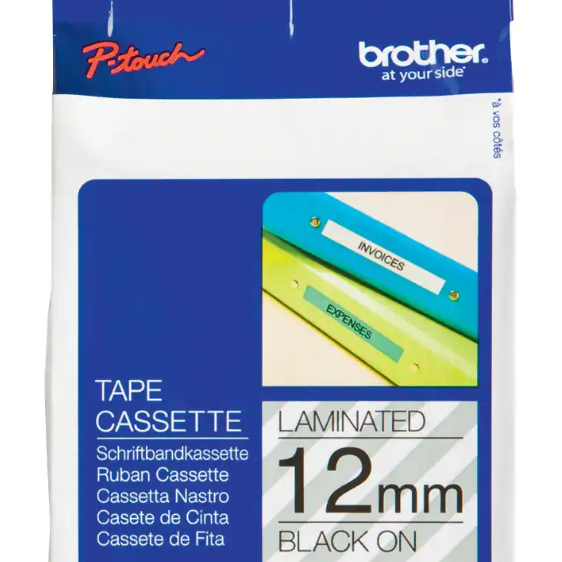 Brother TZeS131 12mm Black on Clear P-Touch Labelling Tape | Medical Supermarket