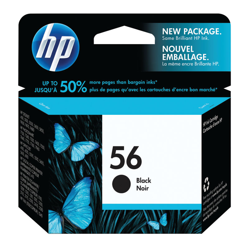 HP No.56 Black Ink Cartridge Single Pack | Medical Supermarket