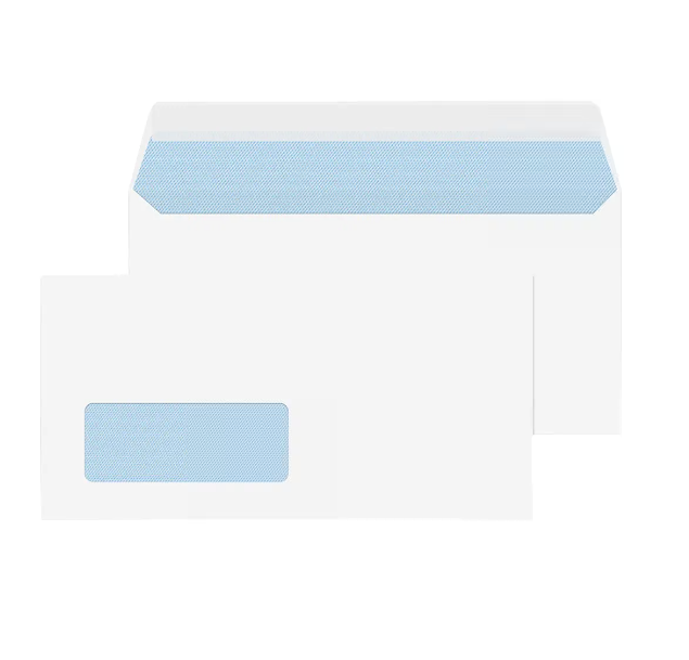 DL White Window Envelopes 80gsm, Self Seal | Medical Supermarket