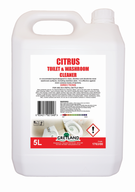 Citrus Toilet and Washroom Cleaner 5Ltr Pack of 1 | Medical Supermarket
