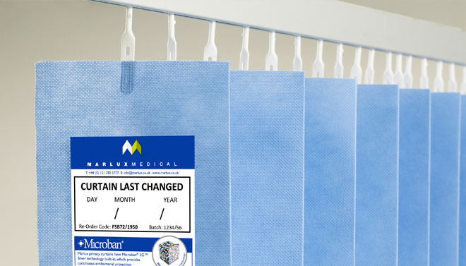 Marlux UniGlide Disposable Curtains (7.2m x 1.95m) Summer Blue | Medical Supermarket