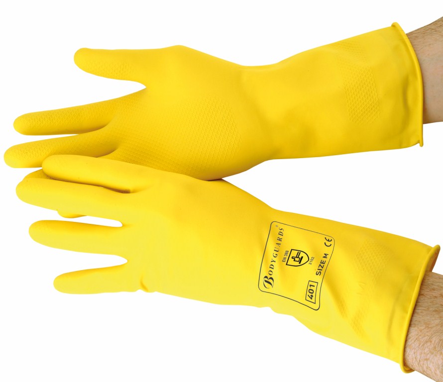 Yellow Standard Household Gloves Large | Medical Supermarket