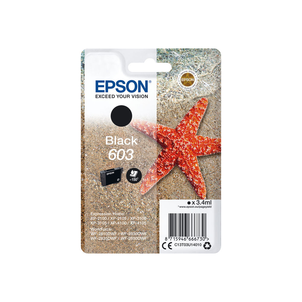 Starfish Singlepack Black 603 Ink | Medical Supermarket
