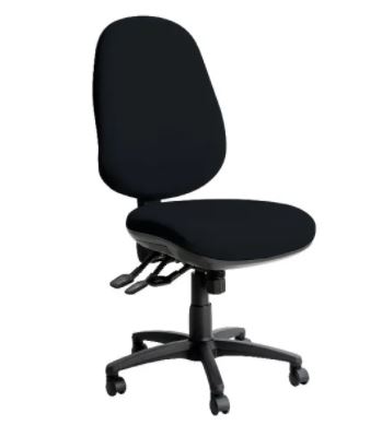 Everyday Task Chair High Back No Arms, Black | Medical Supermarket