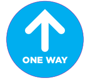 One Way Floor Sign (300mm diameter) | Medical Supermarket