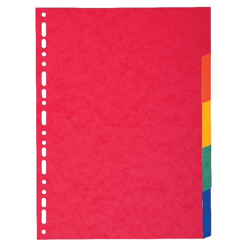 A4 Bright Coloured Subject Dividers 5 Part | Medical Supermarket