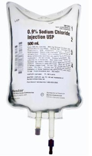 [AMB] (POM) Sodium Chloride IV for Infusion - 0.9% - 500ml Bag - (Pack 1) | Medical Supermarket