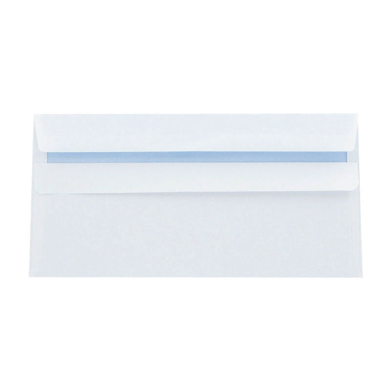 DL Plain Envelopes Wallet Peel and Seal 100gsm White | Medical Supermarket