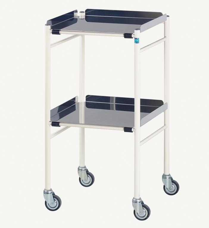 Harrogate Trolley with 2 Stainless Steel Shelves 460 x 460mm | Medical Supermarket