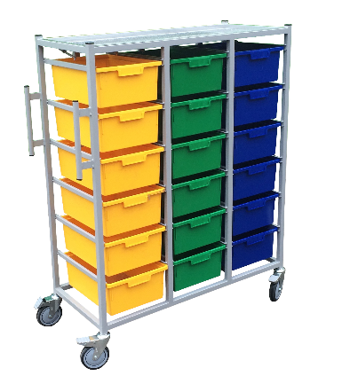 3 Tier Karri Carts 18 Trays Each | Medical Supermarket