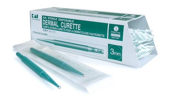 KAI Disposable Curette - Pack of 20 3mm | Medical Supermarket