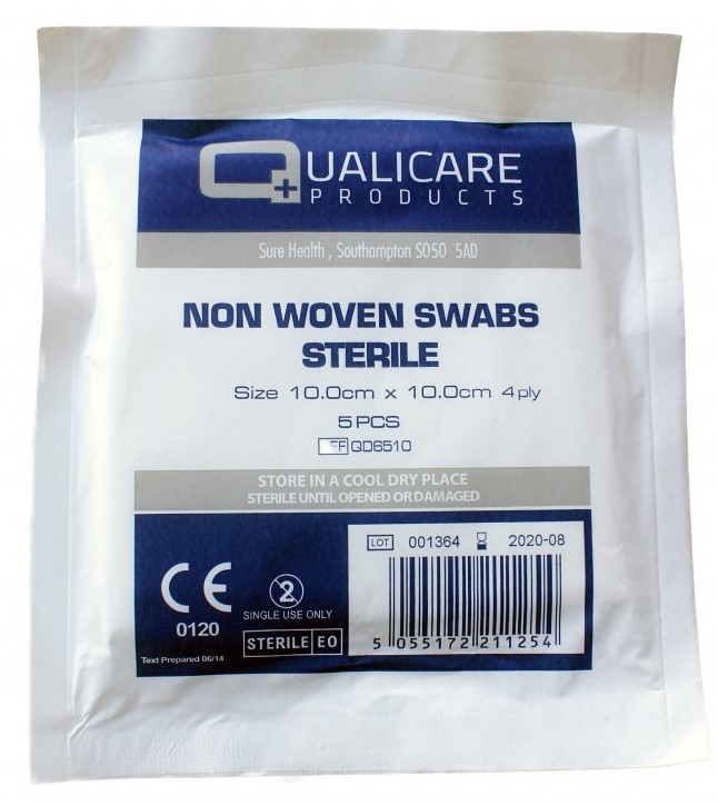 Sterile 4 Ply Non-Woven Gauze Swabs 5cm X 5cm | Medical Supermarket