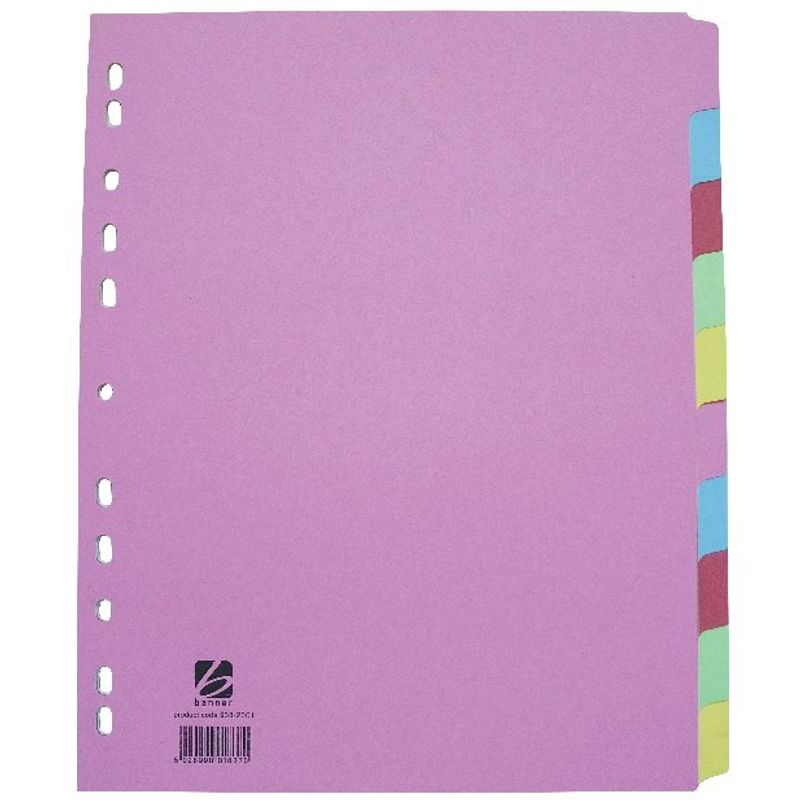 A4+ Subject Dividers 10 Part | Medical Supermarket
