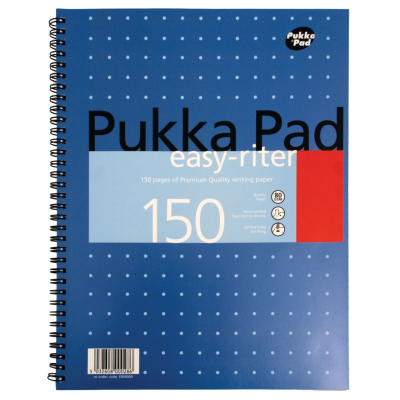 Pukka Pad Ruled Metallic Wirebound Easy-Riter Notepad 150 Pages A4 White