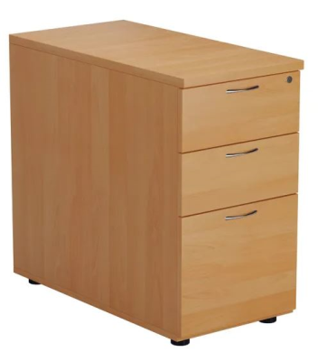 Desk High 3 Drawer Pedestal - 800 Deep - Beech Version 2