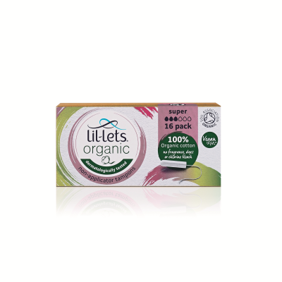 Lil-Lets Organic Non-Applicator Tampons Super x16