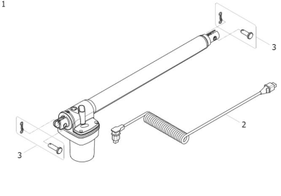 Medley Ergo - Bedend Actuator with Hardware Kit