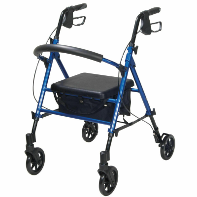 Height Adjustable Rollator Blue 7.5" Wheels