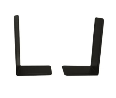 Metal Bookends Giant W165 x D215mm Black (Pack of 2)