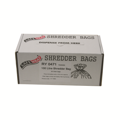 Safewrap Shredder Bag 100 Litre Clear