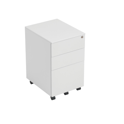 3 Drawer Under Desk White