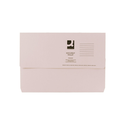 Q-Connect Document Wallet Foolscap Buff