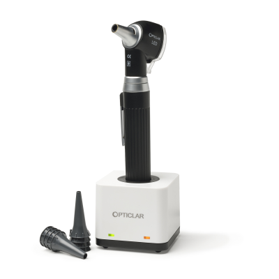 Opticlar LED Pocket Otoscope in Zip Case with Desk Charger