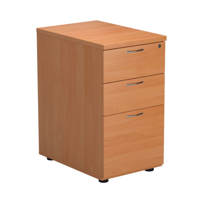 3 Drawer Pedestal - 404 x 600 x 730mm Beech