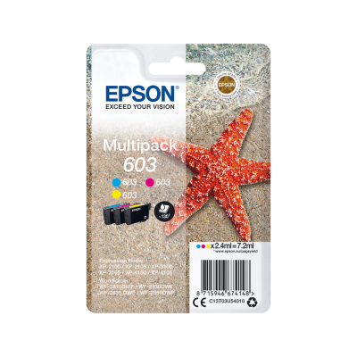 Epson 603 Ink Cartridge Starfish Multipack CMY C13T03U54010