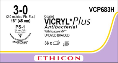 Ethicon Vicryl Plus 3/0 24mm ETVCP683H