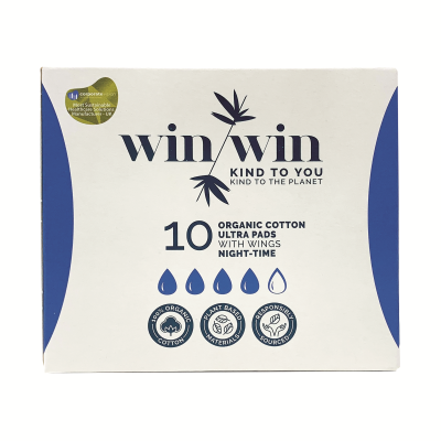 Win Win Sustainable Ultra Night Pad Pack 10