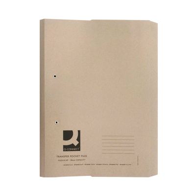 Foolscap 38mm Spring Files with Pocket Buff