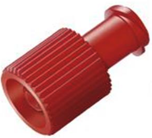 Red Combi Stopper (Braun Syringe Bung)