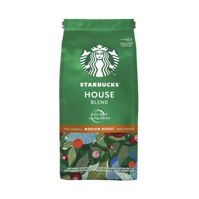 Starbucks House Blend Medium Roast Ground Coffee 200g