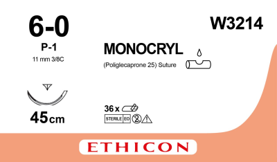 Ethicon Monocryl Suture W3214