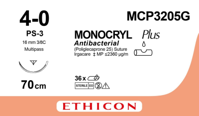 Ethicon Monocryl Plus Anti Bac MCP3205G