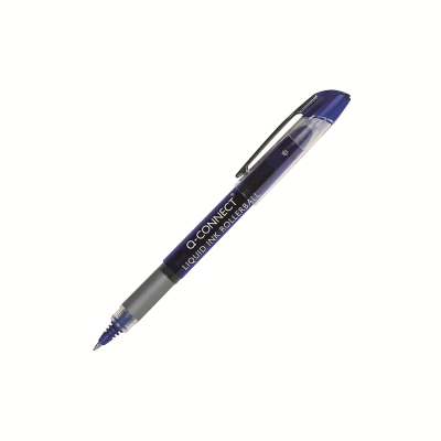 Q-Connect Liquid Ink Rollerball Pen Fine Blue