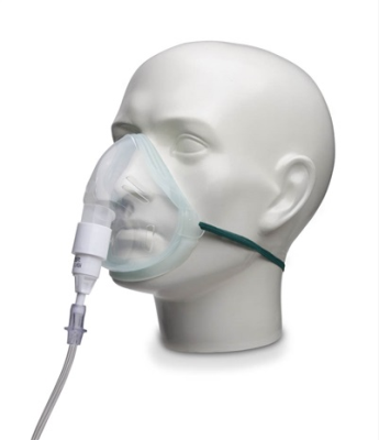 EcoLite, Adult Oxygen Mask with 28% Venturi Valve White and 1.8m Tube