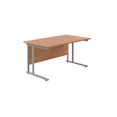 Rectangular Desk 1200x800 Nova Oak/Silver