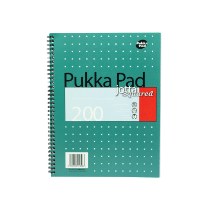 Pukka Pad Square Wirebound Metallic Jotta Notepad 200 Pages A4