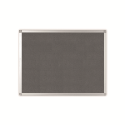 Q-Connect Aluminium Frame Felt Noticeboard with Fixing Kit 900x600mm Grey 9700025