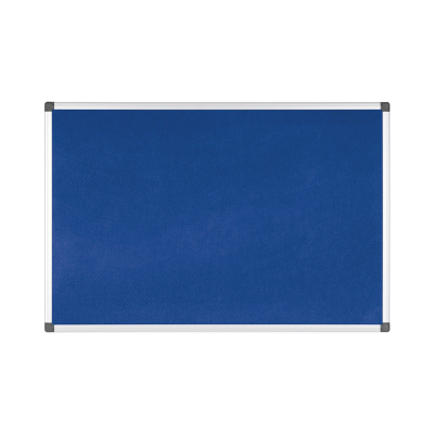 Blue Felt Noticeboard with Aluminium Trim 900 x 600mm