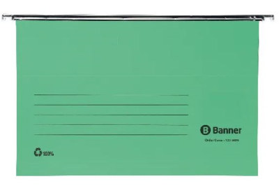 Recycled Suspension File Foolscap 15mm Green