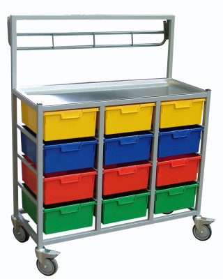 Karri Cart Combi With 12 Trays and Garment Rail